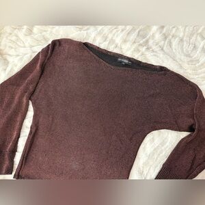 Guess Metallic Brown Knit Top